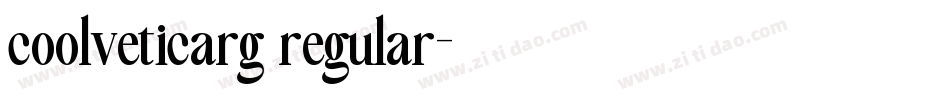 coolveticarg regular字体转换